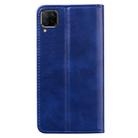 For Huawei P40 Lite Business Stitching Horizontal Flip Leather Case with Double Folding & Bracket & Card Slots & Photo Frame & Wallet(Sapphire Blue) - 3