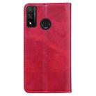 For Huawei P Smart (2020) Business Stitching Horizontal Flip Leather Case with Double Folding & Bracket & Card Slots & Photo Frame & Wallet(Red) - 3