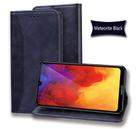 For Huawei Y6 (2019) Business Stitching Horizontal Flip Leather Case with Double Folding & Bracket & Card Slots & Photo Frame & Wallet(Black) - 1
