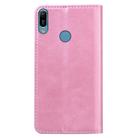 For Huawei Honor Play 8A Business Stitching Horizontal Flip Leather Case with Double Folding & Bracket & Card Slots & Photo Frame & Wallet(Rose Gold) - 3