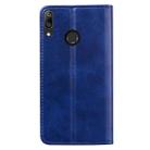 For Huawei Y7 Pro (2019) Business Stitching Horizontal Flip Leather Case with Double Folding & Bracket & Card Slots & Photo Frame & Wallet(Sapphire Blue) - 2