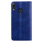 For Huawei Y7 Prime (2019) Business Stitching Horizontal Flip Leather Case with Double Folding & Bracket & Card Slots & Photo Frame & Wallet(Sapphire Blue) - 3
