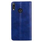 For Huawei Y7 Prime (2019) Business Stitching Horizontal Flip Leather Case with Double Folding & Bracket & Card Slots & Photo Frame & Wallet(Sapphire Blue) - 3