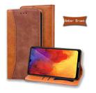 For Huawei Y9 Prime (2019) Business Stitching Horizontal Flip Leather Case with Double Folding & Bracket & Card Slots & Photo Frame & Wallet(Brown) - 1