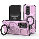 For Huawei nova 12 5G J-20 Solid Color MagSafe Magnetic TPU+PC Phone Case(Pink) - 1