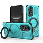 For Huawei nova 12 5G J-20 Solid Color MagSafe Magnetic TPU+PC Phone Case(Lake Blue) - 1