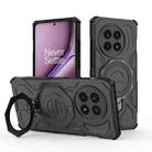 For OnePlus Ace 5 5G J-20 Solid Color MagSafe Magnetic TPU+PC Phone Case(Black) - 1