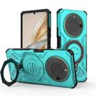 For Honor X60 5G J-20 Solid Color MagSafe Magnetic TPU+PC Phone Case(Lake Blue) - 1