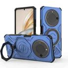 For Honor X60 5G J-20 Solid Color MagSafe Magnetic TPU+PC Phone Case(Blue) - 1