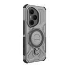 For Honor 400 Pro 5G Global 160.8mm J-20 Solid Color MagSafe Magnetic TPU+PC Phone Case(Grey) - 3