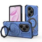 For Honor 400 Pro 5G Global 160.8mm J-20 Solid Color MagSafe Magnetic TPU+PC Phone Case(Blue) - 1