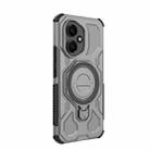 For Honor 400 5G Global 156.5mm J-20 Solid Color MagSafe Magnetic TPU+PC Phone Case(Grey) - 3
