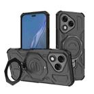 For Honor 400 Lite 5G Global J-20 Solid Color MagSafe Magnetic TPU+PC Phone Case(Black) - 1