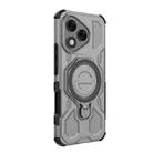 For Honor 400 Lite 5G Global J-20 Solid Color MagSafe Magnetic TPU+PC Phone Case(Grey) - 3