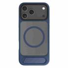 For iPhone 17 Pro Max Kalebol MagSafe Invisible Tilt Holder PC Hybrid TPU Case(Navy Blue) - 1