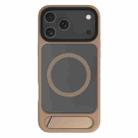 For iPhone 17 Pro Kalebol MagSafe Invisible Tilt Holder PC Hybrid TPU Case(Desert Gold) - 1