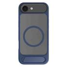 For iPhone 17 Air Kalebol MagSafe Invisible Tilt Holder PC Hybrid TPU Case(Navy Blue) - 1