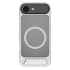For iPhone 17 Air Kalebol MagSafe Invisible Tilt Holder PC Hybrid TPU Case(Grey White) - 1
