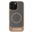 For iPhone 16 Pro Max Kalebol MagSafe Invisible Tilt Holder PC Hybrid TPU Case(Desert Gold) - 1