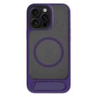 For iPhone 13 Pro Kalebol MagSafe Invisible Tilt Holder PC Hybrid TPU Case(Purple) - 1