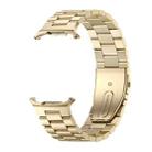 For Samsung Galaxy Watch 8 / 8 Classic / Ultra 2 Three Beads Stainless Steel Watch Band(Gold) - 2