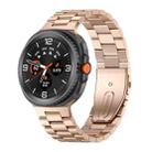 For Samsung Galaxy Watch 8 / 8 Classic / Ultra 2 Three Beads Stainless Steel Watch Band(Rose Gold) - 1