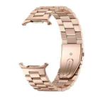For Samsung Galaxy Watch 8 / 8 Classic / Ultra 2 Three Beads Stainless Steel Watch Band(Rose Gold) - 2