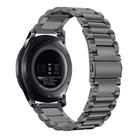 16mm Three Beads Flat Buckle Titanium Alloy Watch Band(Grey) - 2