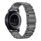 24mm Three Beads Flat Buckle Titanium Alloy Watch Band(Grey) - 2