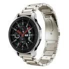 24mm Three Beads Flat Buckle Titanium Alloy Watch Band(Titanium Color) - 1