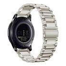 24mm Three Beads Flat Buckle Titanium Alloy Watch Band(Titanium Color) - 2