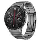 For Huawei Watch GT 5 / GT 4 46mm One Bead Bamboo Joint HW Buckle Stainless Steel Watch Band(Grey) - 1