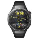 For Huawei Watch GT 4 46mm One Bead Bamboo Joint HW Buckle Stainless Steel Watch Band(Black) - 3