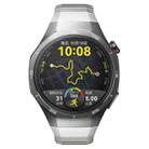 For Huawei Watch GT 4 46mm One Bead Bamboo Joint HW Buckle Stainless Steel Watch Band(Silver) - 3