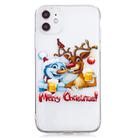 For iPhone 11 Pro Christmas Pattern TPU Protective Case(Snowman Elk) - 1