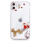 For iPhone 11 Pro Christmas Pattern TPU Protective Case(Brown Deer Santa Claus) - 1