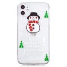 For iPhone 11 Christmas Pattern TPU Protective Case(Snowman) - 1