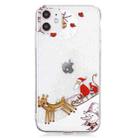 For iPhone 11 Christmas Pattern TPU Protective Case(Brown Deer Santa Claus) - 1