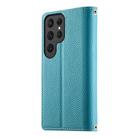 For Samsung Galaxy S25 Ultra 5G Stitching Multi-card Zipper Wallet Leather Phone Case with Short Strap(Blue) - 3