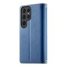 For Samsung Galaxy S25 Ultra 5G Stitching Multi-card Zipper Wallet Leather Phone Case with Short Strap(Dark Blue) - 3