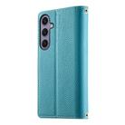 For Samsung Galaxy S24+ 5G / S25+ 5G Stitching Multi-card Zipper Wallet Leather Phone Case with Short Strap(Blue) - 3
