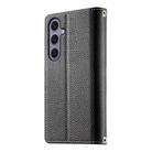 For Samsung Galaxy S24+ 5G / S25+ 5G Stitching Multi-card Zipper Wallet Leather Phone Case with Short Strap(Black) - 3