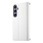 For Samsung Galaxy S24+ 5G / S25+ 5G Stitching Multi-card Zipper Wallet Leather Phone Case with Short Strap(White) - 3