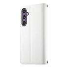 For Samsung Galaxy S24 5G / S25 5G Stitching Multi-card Zipper Wallet Leather Phone Case with Short Strap(White) - 3