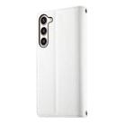 For Samsung Galaxy S23+ 5G Stitching Multi-card Zipper Wallet Leather Phone Case with Short Strap(White) - 3