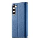 For Samsung Galaxy S23+ 5G Stitching Multi-card Zipper Wallet Leather Phone Case with Short Strap(Dark Blue) - 3