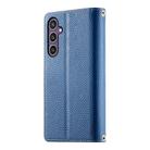 For Samsung Galaxy S23 FE 5G Stitching Multi-card Zipper Wallet Leather Phone Case with Short Strap(Dark Blue) - 3