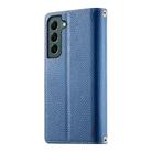 For Samsung Galaxy S22+ 5G Stitching Multi-card Zipper Wallet Leather Phone Case with Short Strap(Dark Blue) - 3