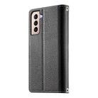 For Samsung Galaxy S21+ 5G Stitching Multi-card Zipper Wallet Leather Phone Case with Short Strap(Black) - 3