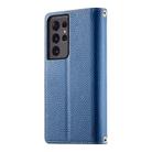 For Samsung Galaxy S21 Ultra 5G Stitching Multi-card Zipper Wallet Leather Phone Case with Short Strap(Dark Blue) - 3
